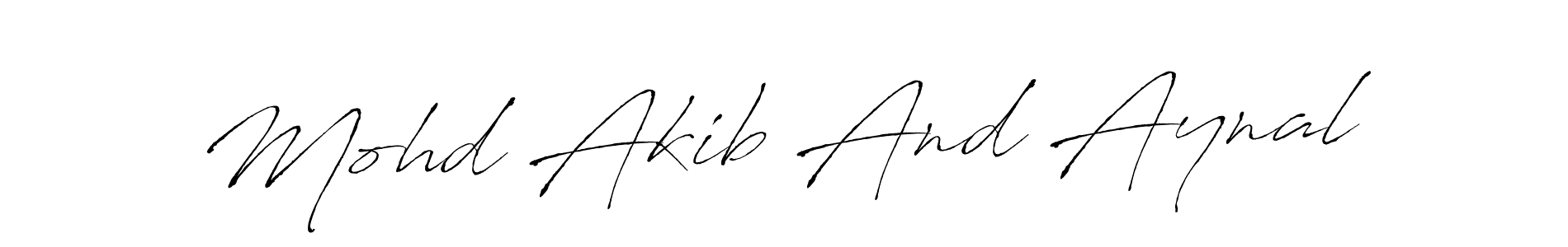 Make a beautiful signature design for name Mohd Akib And Aynal. With this signature (Antro_Vectra) style, you can create a handwritten signature for free. Mohd Akib And Aynal signature style 6 images and pictures png