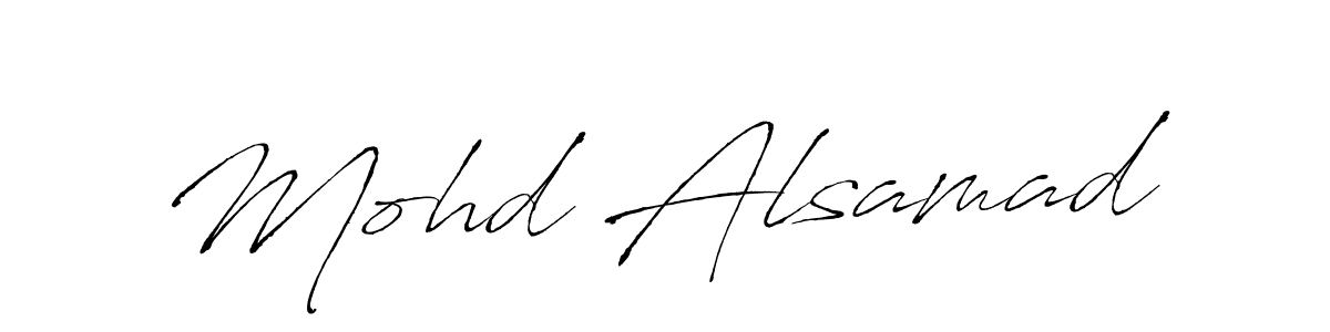 Also we have Mohd Alsamad name is the best signature style. Create professional handwritten signature collection using Antro_Vectra autograph style. Mohd Alsamad signature style 6 images and pictures png