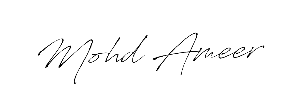 Similarly Antro_Vectra is the best handwritten signature design. Signature creator online .You can use it as an online autograph creator for name Mohd Ameer. Mohd Ameer signature style 6 images and pictures png