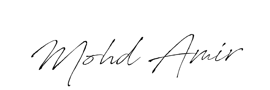 Mohd Amir stylish signature style. Best Handwritten Sign (Antro_Vectra) for my name. Handwritten Signature Collection Ideas for my name Mohd Amir. Mohd Amir signature style 6 images and pictures png