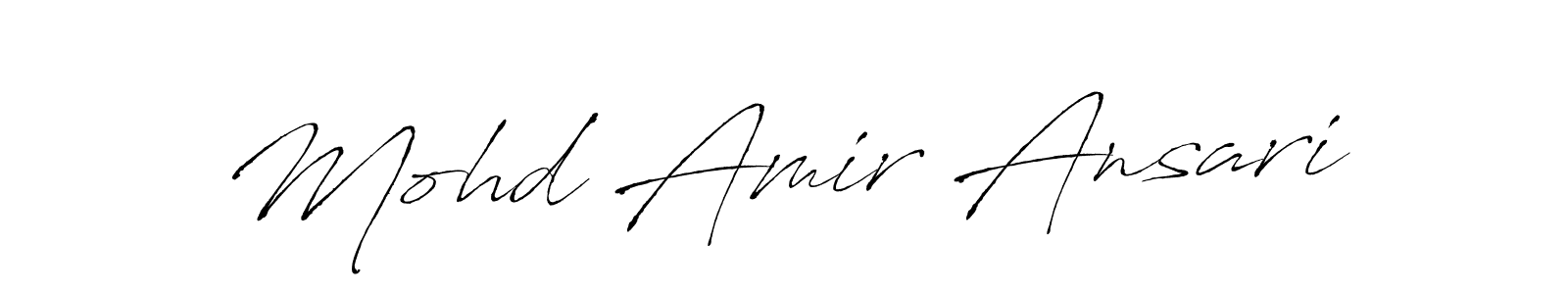 Mohd Amir Ansari stylish signature style. Best Handwritten Sign (Antro_Vectra) for my name. Handwritten Signature Collection Ideas for my name Mohd Amir Ansari. Mohd Amir Ansari signature style 6 images and pictures png