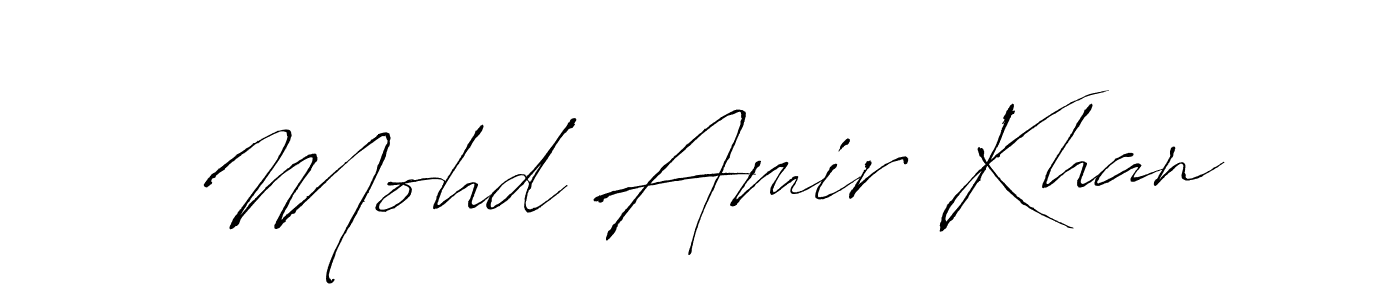 Also You can easily find your signature by using the search form. We will create Mohd Amir Khan name handwritten signature images for you free of cost using Antro_Vectra sign style. Mohd Amir Khan signature style 6 images and pictures png