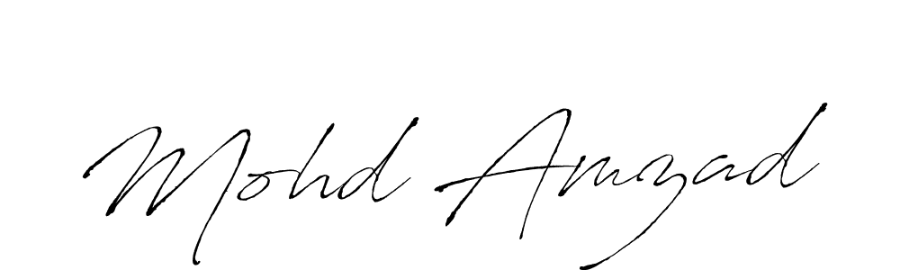 Design your own signature with our free online signature maker. With this signature software, you can create a handwritten (Antro_Vectra) signature for name Mohd Amzad. Mohd Amzad signature style 6 images and pictures png