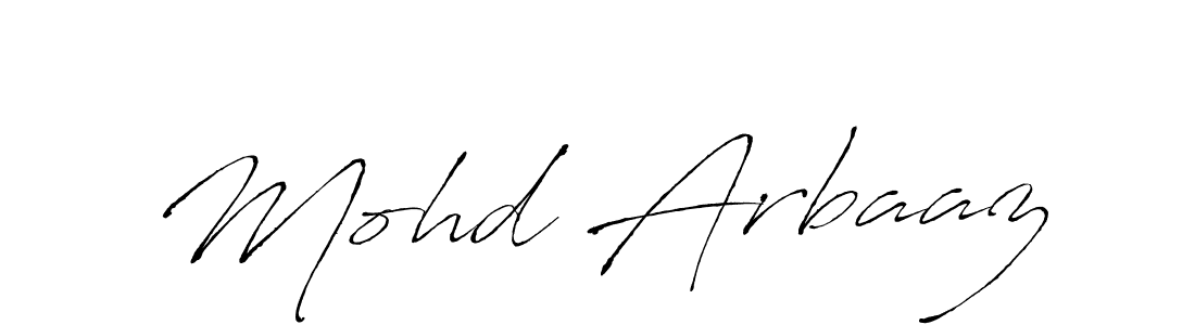How to make Mohd Arbaaz name signature. Use Antro_Vectra style for creating short signs online. This is the latest handwritten sign. Mohd Arbaaz signature style 6 images and pictures png
