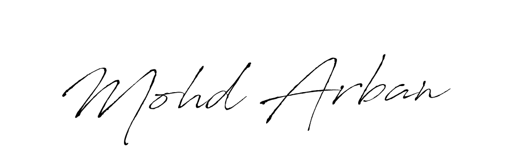 Make a beautiful signature design for name Mohd Arban. Use this online signature maker to create a handwritten signature for free. Mohd Arban signature style 6 images and pictures png