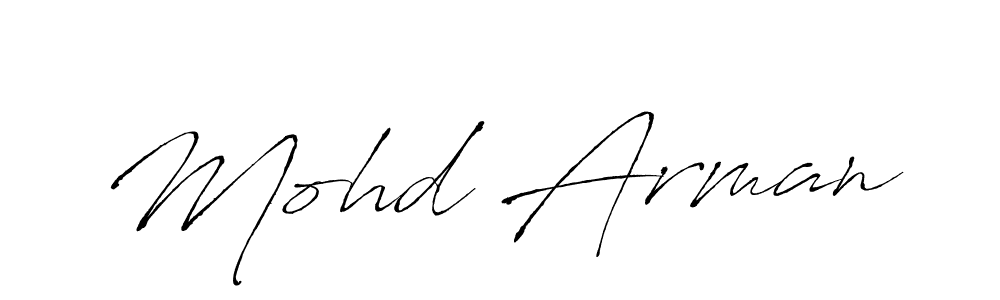 Mohd Arman stylish signature style. Best Handwritten Sign (Antro_Vectra) for my name. Handwritten Signature Collection Ideas for my name Mohd Arman. Mohd Arman signature style 6 images and pictures png