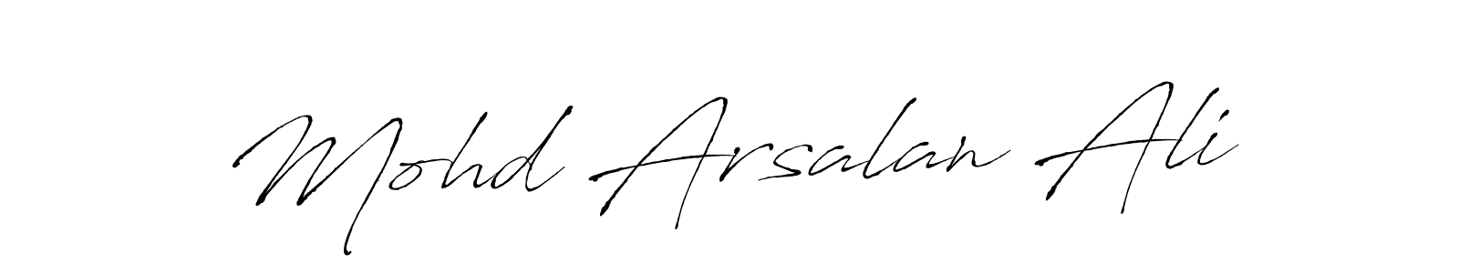 Antro_Vectra is a professional signature style that is perfect for those who want to add a touch of class to their signature. It is also a great choice for those who want to make their signature more unique. Get Mohd Arsalan Ali name to fancy signature for free. Mohd Arsalan Ali signature style 6 images and pictures png