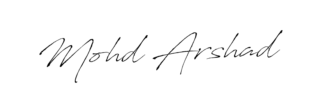 Use a signature maker to create a handwritten signature online. With this signature software, you can design (Antro_Vectra) your own signature for name Mohd Arshad. Mohd Arshad signature style 6 images and pictures png