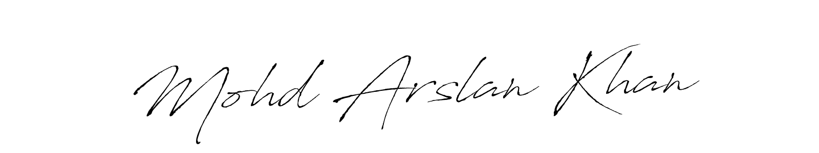 Also You can easily find your signature by using the search form. We will create Mohd Arslan Khan name handwritten signature images for you free of cost using Antro_Vectra sign style. Mohd Arslan Khan signature style 6 images and pictures png
