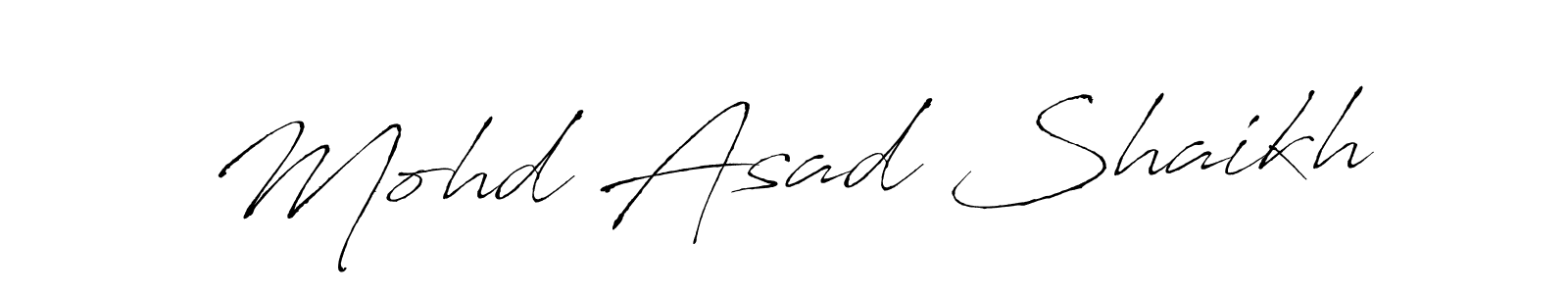 Antro_Vectra is a professional signature style that is perfect for those who want to add a touch of class to their signature. It is also a great choice for those who want to make their signature more unique. Get Mohd Asad Shaikh name to fancy signature for free. Mohd Asad Shaikh signature style 6 images and pictures png