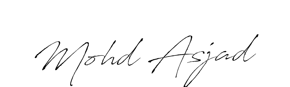 Make a beautiful signature design for name Mohd Asjad. With this signature (Antro_Vectra) style, you can create a handwritten signature for free. Mohd Asjad signature style 6 images and pictures png