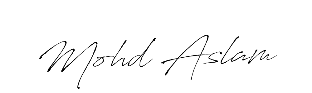 Design your own signature with our free online signature maker. With this signature software, you can create a handwritten (Antro_Vectra) signature for name Mohd Aslam. Mohd Aslam signature style 6 images and pictures png