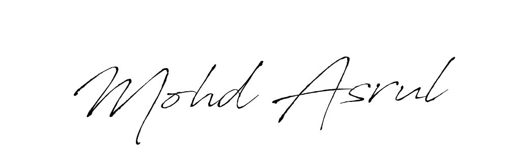 Design your own signature with our free online signature maker. With this signature software, you can create a handwritten (Antro_Vectra) signature for name Mohd Asrul. Mohd Asrul signature style 6 images and pictures png