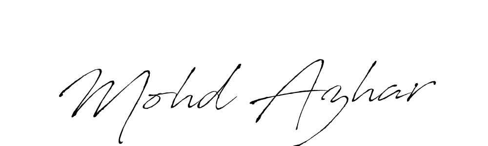 Also we have Mohd Azhar name is the best signature style. Create professional handwritten signature collection using Antro_Vectra autograph style. Mohd Azhar signature style 6 images and pictures png