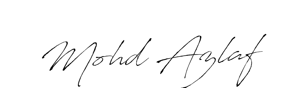 Create a beautiful signature design for name Mohd Azlaf. With this signature (Antro_Vectra) fonts, you can make a handwritten signature for free. Mohd Azlaf signature style 6 images and pictures png