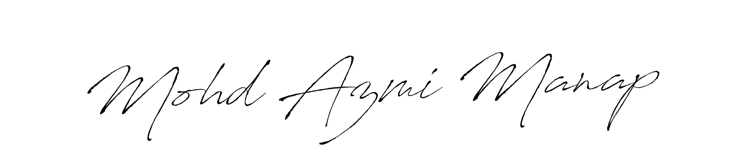 Design your own signature with our free online signature maker. With this signature software, you can create a handwritten (Antro_Vectra) signature for name Mohd Azmi Manap. Mohd Azmi Manap signature style 6 images and pictures png