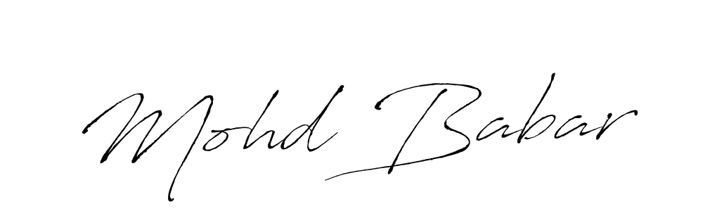 Antro_Vectra is a professional signature style that is perfect for those who want to add a touch of class to their signature. It is also a great choice for those who want to make their signature more unique. Get Mohd Babar name to fancy signature for free. Mohd Babar signature style 6 images and pictures png