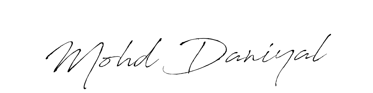 How to make Mohd Daniyal name signature. Use Antro_Vectra style for creating short signs online. This is the latest handwritten sign. Mohd Daniyal signature style 6 images and pictures png