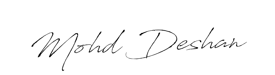 Mohd Deshan stylish signature style. Best Handwritten Sign (Antro_Vectra) for my name. Handwritten Signature Collection Ideas for my name Mohd Deshan. Mohd Deshan signature style 6 images and pictures png