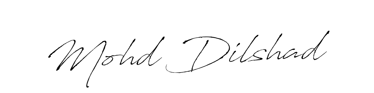 Design your own signature with our free online signature maker. With this signature software, you can create a handwritten (Antro_Vectra) signature for name Mohd Dilshad. Mohd Dilshad signature style 6 images and pictures png