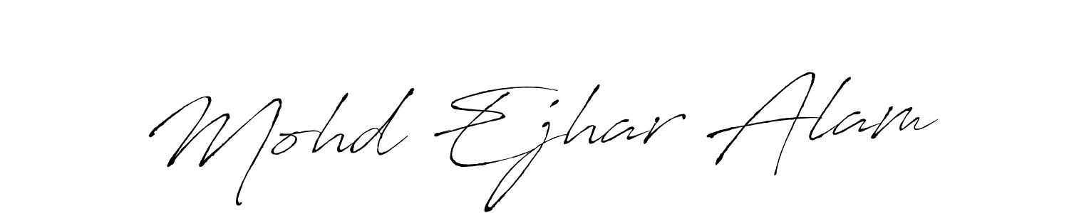 Mohd Ejhar Alam stylish signature style. Best Handwritten Sign (Antro_Vectra) for my name. Handwritten Signature Collection Ideas for my name Mohd Ejhar Alam. Mohd Ejhar Alam signature style 6 images and pictures png