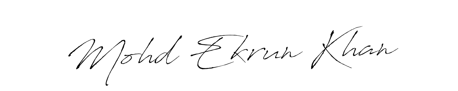 You should practise on your own different ways (Antro_Vectra) to write your name (Mohd Ekrun Khan) in signature. don't let someone else do it for you. Mohd Ekrun Khan signature style 6 images and pictures png