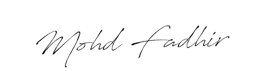 Use a signature maker to create a handwritten signature online. With this signature software, you can design (Antro_Vectra) your own signature for name Mohd Fadhir. Mohd Fadhir signature style 6 images and pictures png