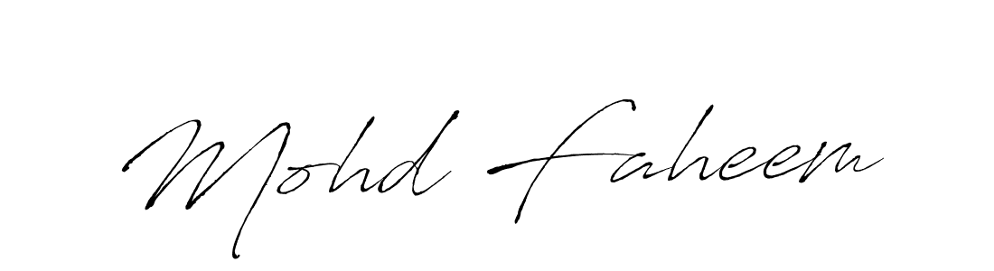 It looks lik you need a new signature style for name Mohd Faheem. Design unique handwritten (Antro_Vectra) signature with our free signature maker in just a few clicks. Mohd Faheem signature style 6 images and pictures png