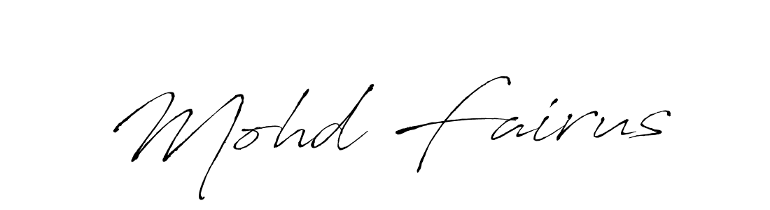 Mohd Fairus stylish signature style. Best Handwritten Sign (Antro_Vectra) for my name. Handwritten Signature Collection Ideas for my name Mohd Fairus. Mohd Fairus signature style 6 images and pictures png