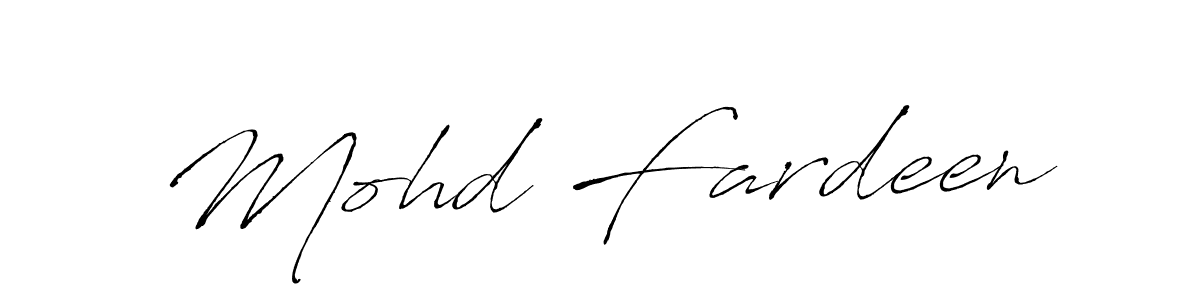 Mohd Fardeen stylish signature style. Best Handwritten Sign (Antro_Vectra) for my name. Handwritten Signature Collection Ideas for my name Mohd Fardeen. Mohd Fardeen signature style 6 images and pictures png