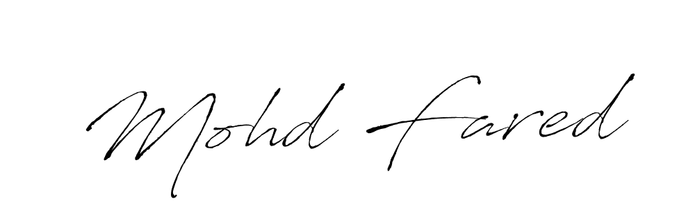 Use a signature maker to create a handwritten signature online. With this signature software, you can design (Antro_Vectra) your own signature for name Mohd Fared. Mohd Fared signature style 6 images and pictures png