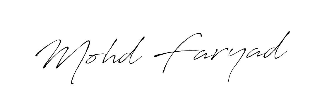 Use a signature maker to create a handwritten signature online. With this signature software, you can design (Antro_Vectra) your own signature for name Mohd Faryad. Mohd Faryad signature style 6 images and pictures png