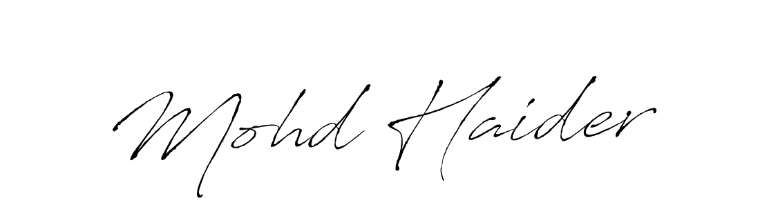 Mohd Haider stylish signature style. Best Handwritten Sign (Antro_Vectra) for my name. Handwritten Signature Collection Ideas for my name Mohd Haider. Mohd Haider signature style 6 images and pictures png