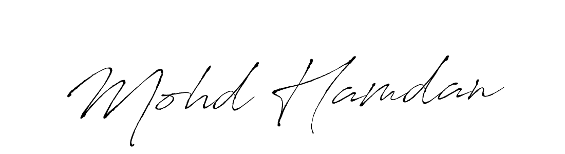 Use a signature maker to create a handwritten signature online. With this signature software, you can design (Antro_Vectra) your own signature for name Mohd Hamdan. Mohd Hamdan signature style 6 images and pictures png