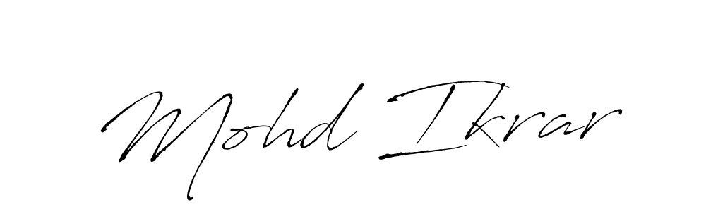 Design your own signature with our free online signature maker. With this signature software, you can create a handwritten (Antro_Vectra) signature for name Mohd Ikrar. Mohd Ikrar signature style 6 images and pictures png