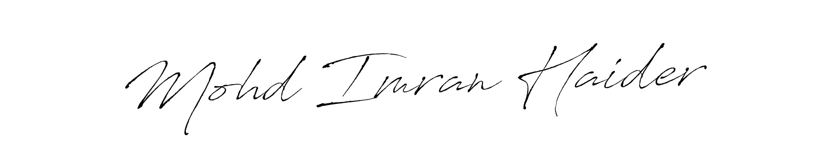 Mohd Imran Haider stylish signature style. Best Handwritten Sign (Antro_Vectra) for my name. Handwritten Signature Collection Ideas for my name Mohd Imran Haider. Mohd Imran Haider signature style 6 images and pictures png