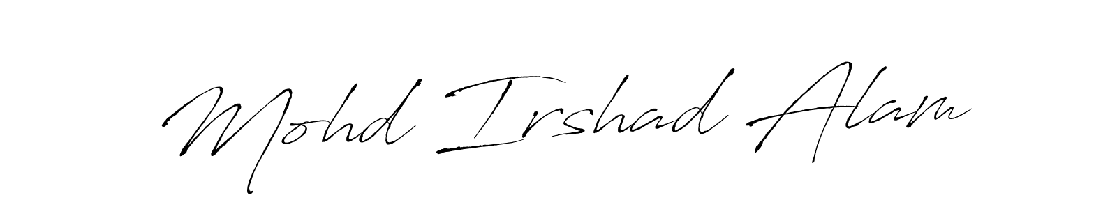 How to make Mohd Irshad Alam name signature. Use Antro_Vectra style for creating short signs online. This is the latest handwritten sign. Mohd Irshad Alam signature style 6 images and pictures png