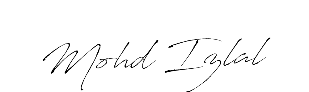 How to make Mohd Izlal signature? Antro_Vectra is a professional autograph style. Create handwritten signature for Mohd Izlal name. Mohd Izlal signature style 6 images and pictures png