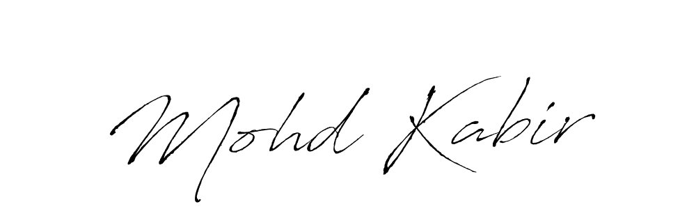 Make a beautiful signature design for name Mohd Kabir. With this signature (Antro_Vectra) style, you can create a handwritten signature for free. Mohd Kabir signature style 6 images and pictures png