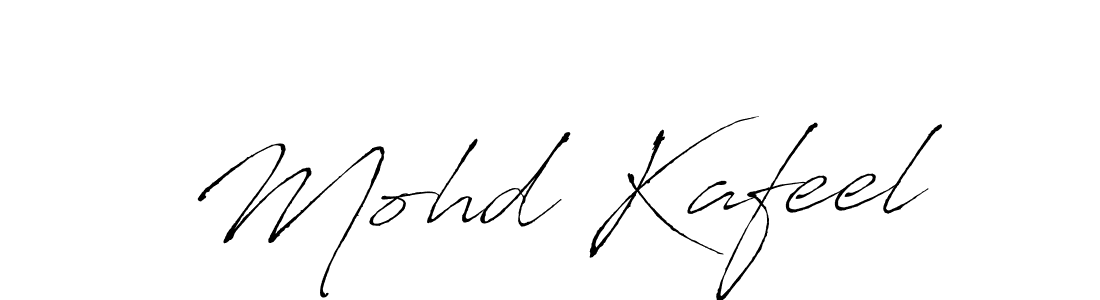 How to make Mohd Kafeel name signature. Use Antro_Vectra style for creating short signs online. This is the latest handwritten sign. Mohd Kafeel signature style 6 images and pictures png