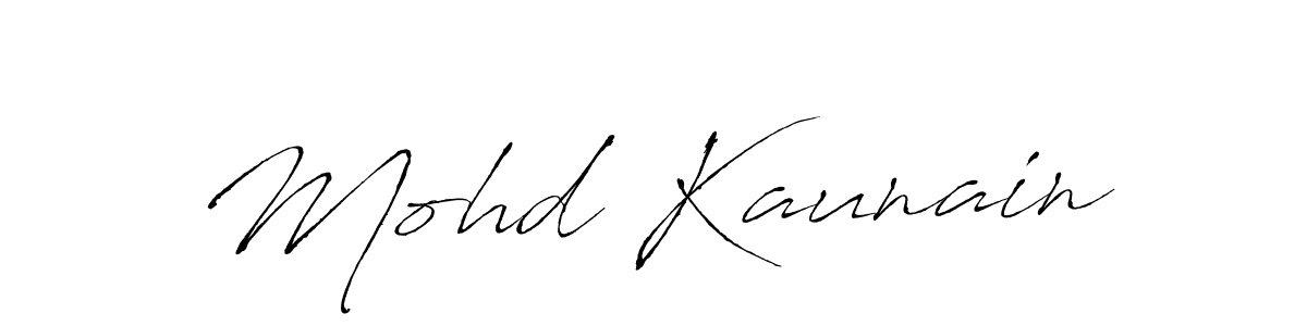 Also we have Mohd Kaunain name is the best signature style. Create professional handwritten signature collection using Antro_Vectra autograph style. Mohd Kaunain signature style 6 images and pictures png