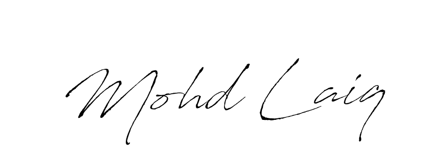 Make a beautiful signature design for name Mohd Laiq. With this signature (Antro_Vectra) style, you can create a handwritten signature for free. Mohd Laiq signature style 6 images and pictures png