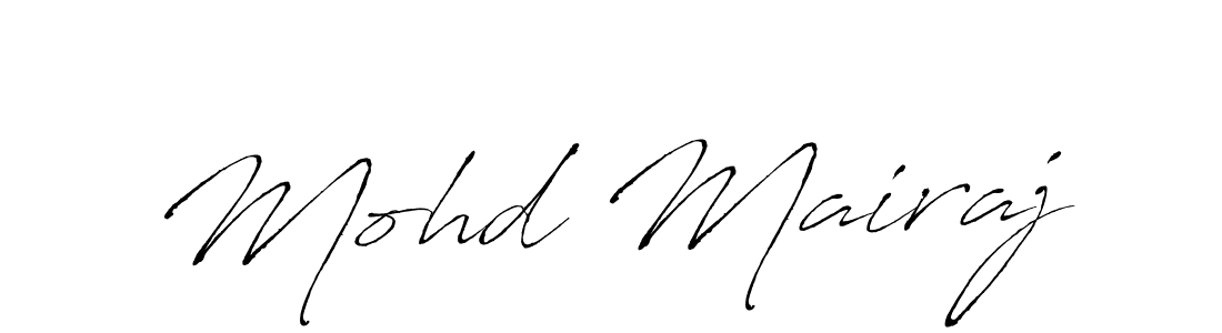 Design your own signature with our free online signature maker. With this signature software, you can create a handwritten (Antro_Vectra) signature for name Mohd Mairaj. Mohd Mairaj signature style 6 images and pictures png