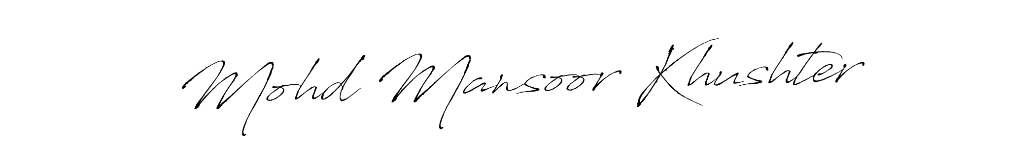 See photos of Mohd Mansoor Khushter official signature by Spectra . Check more albums & portfolios. Read reviews & check more about Antro_Vectra font. Mohd Mansoor Khushter signature style 6 images and pictures png