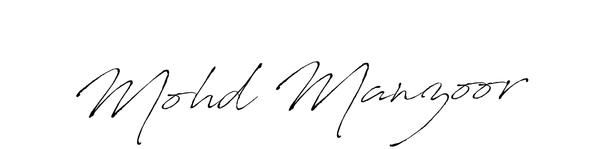 Also You can easily find your signature by using the search form. We will create Mohd Manzoor name handwritten signature images for you free of cost using Antro_Vectra sign style. Mohd Manzoor signature style 6 images and pictures png