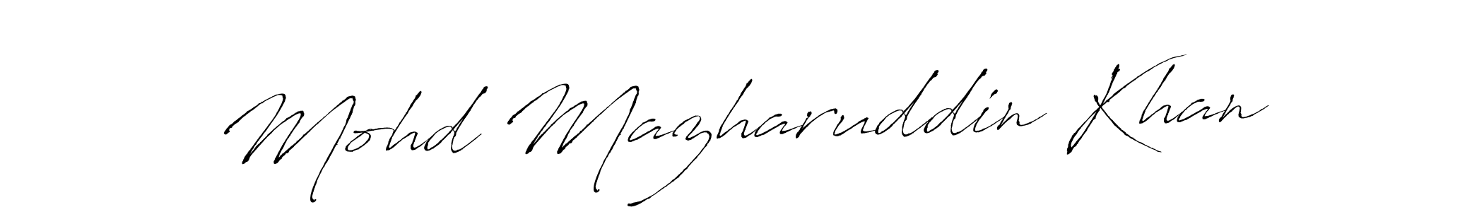 Use a signature maker to create a handwritten signature online. With this signature software, you can design (Antro_Vectra) your own signature for name Mohd Mazharuddin Khan. Mohd Mazharuddin Khan signature style 6 images and pictures png