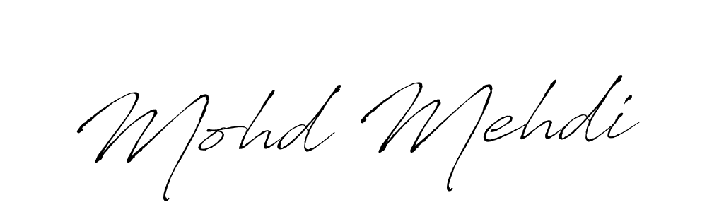 Make a beautiful signature design for name Mohd Mehdi. With this signature (Antro_Vectra) style, you can create a handwritten signature for free. Mohd Mehdi signature style 6 images and pictures png