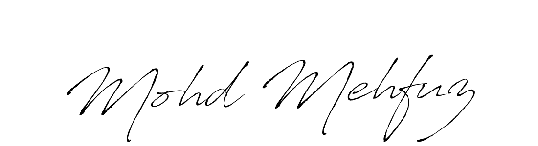 Create a beautiful signature design for name Mohd Mehfuz. With this signature (Antro_Vectra) fonts, you can make a handwritten signature for free. Mohd Mehfuz signature style 6 images and pictures png