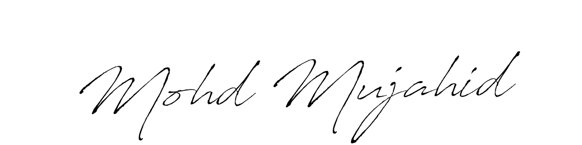 Design your own signature with our free online signature maker. With this signature software, you can create a handwritten (Antro_Vectra) signature for name Mohd Mujahid. Mohd Mujahid signature style 6 images and pictures png