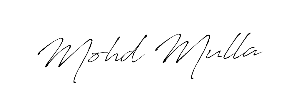 Also we have Mohd Mulla name is the best signature style. Create professional handwritten signature collection using Antro_Vectra autograph style. Mohd Mulla signature style 6 images and pictures png